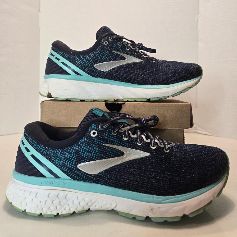 Brooks Women's Ghost 11 Running Shoes Navy/Mint/White Women's Size 9 B